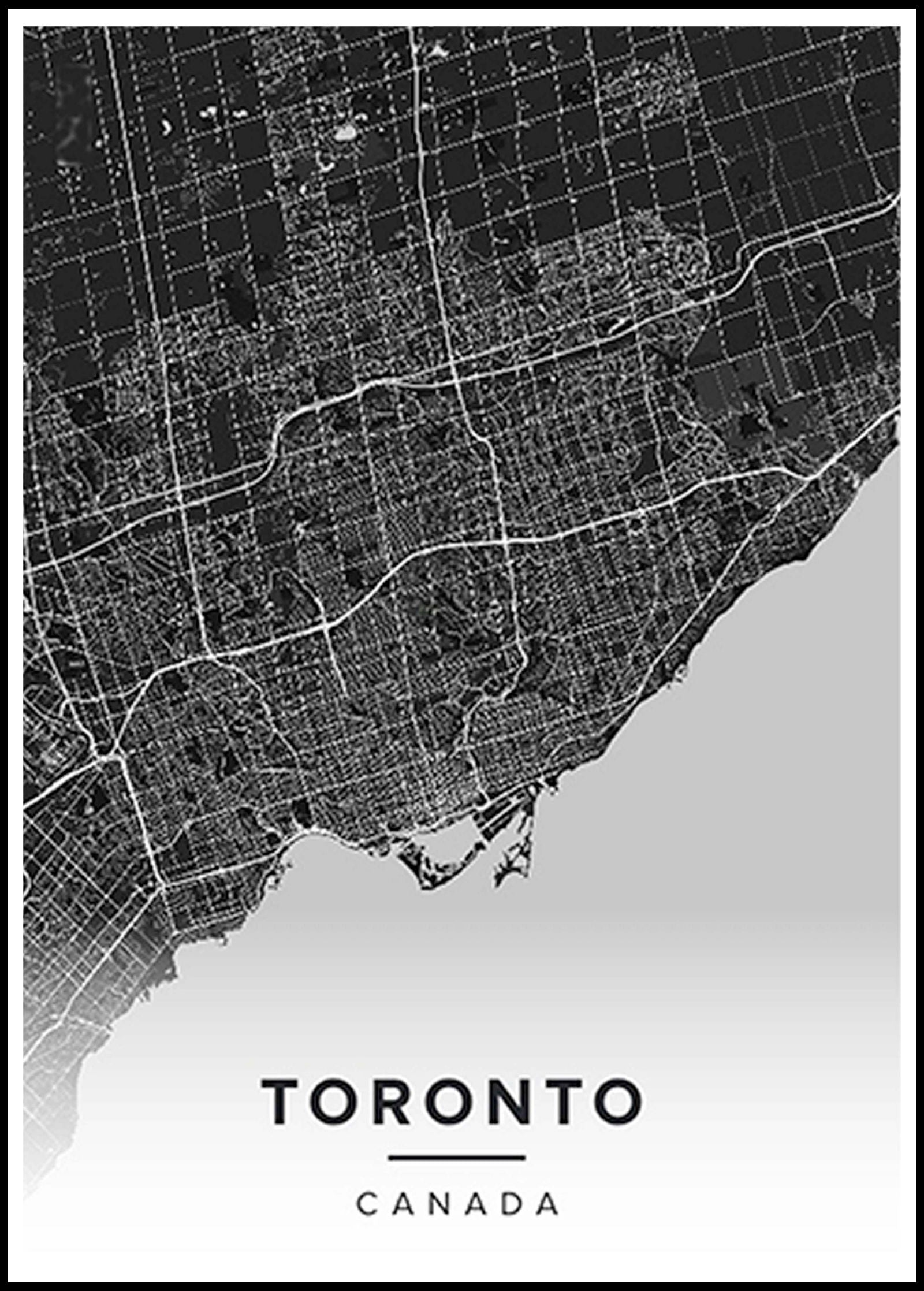 Toronto Map Poster - Hakyarts