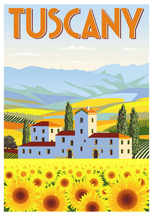 Tuscany Travel Poster - Hakyarts