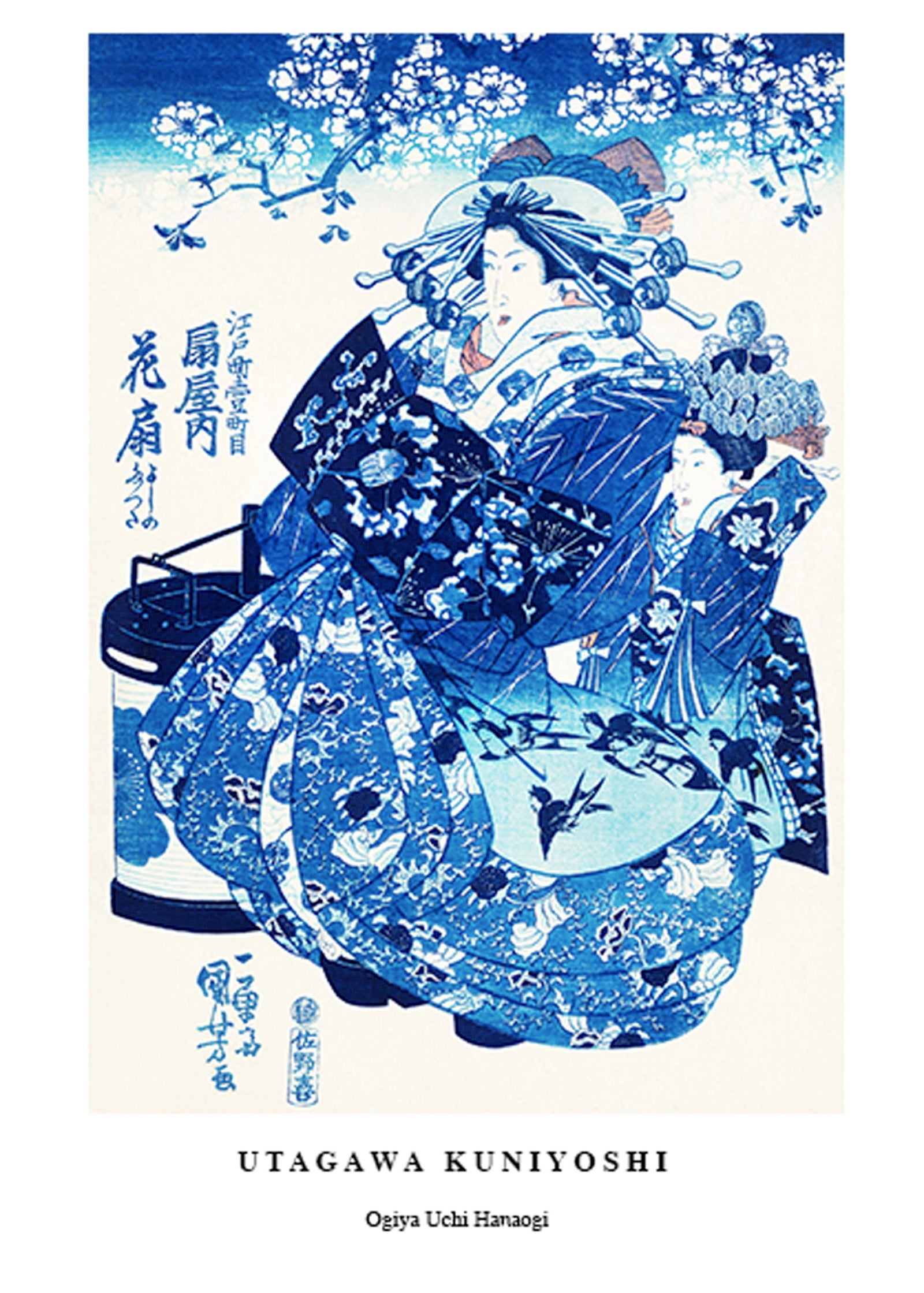 Utagawa Kuniyoshi - Ogiya Uchi Hanaogi Poster - Hakyarts