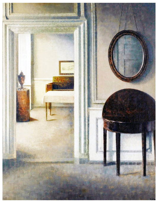 Vilhelm Hammershøi  - Interior with a Mirror - Hakyarts