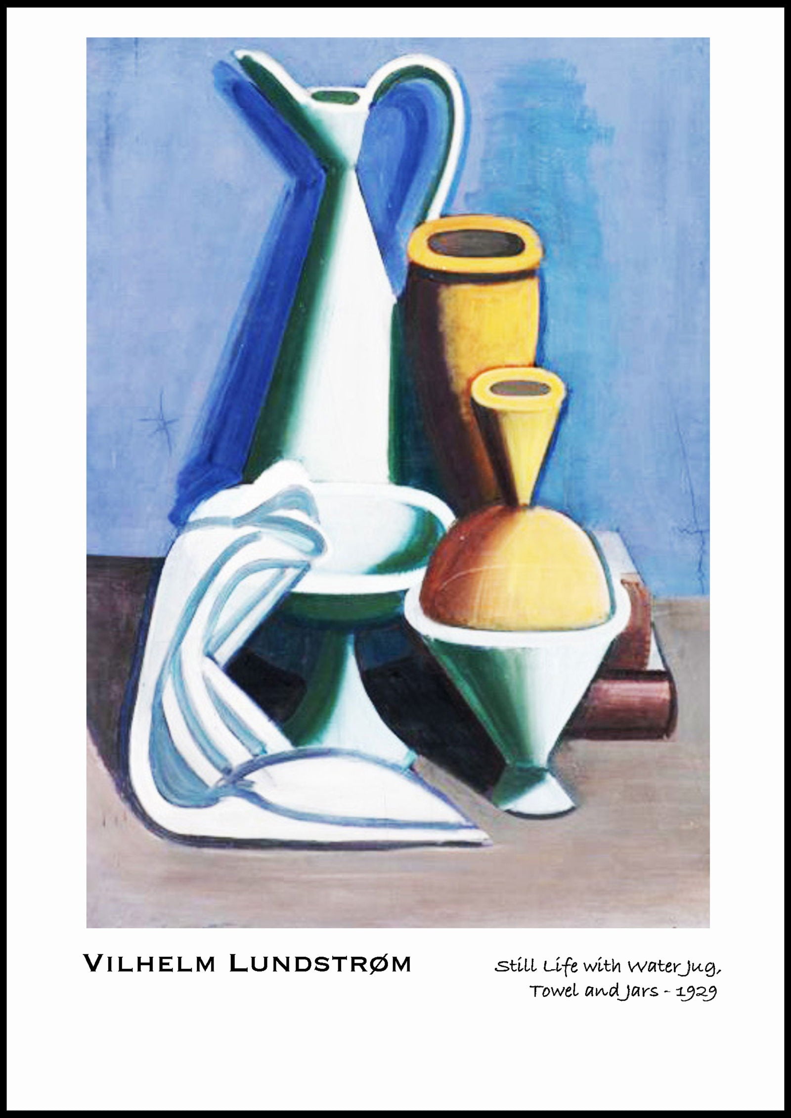 Vilhem Lundstrom - Still Life with Water Jug Poster - Hakyarts