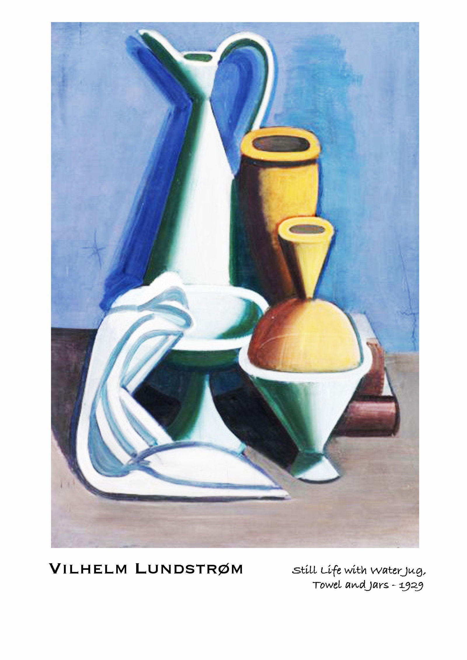 Vilhem Lundstrom - Still Life with Water Jug Poster - Hakyarts