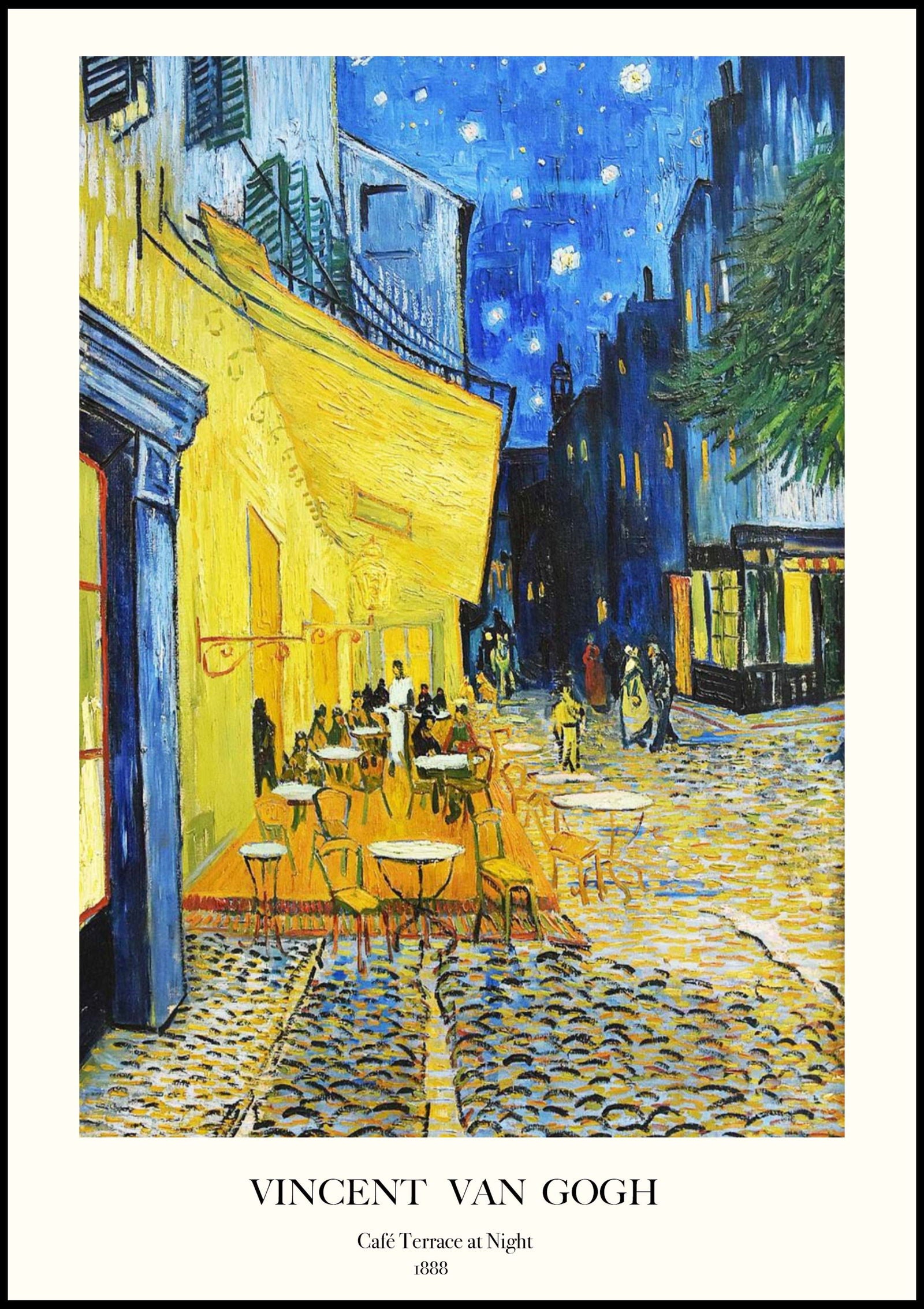 Vincent Van Gogh - Café Terrace at Night Poster - Hakyarts