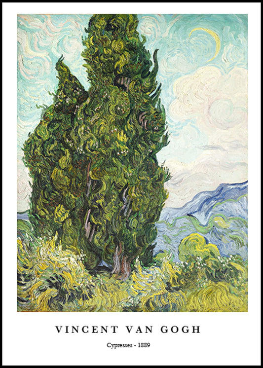 Vincent Van Gogh - Cypresses Poster - Hakyarts