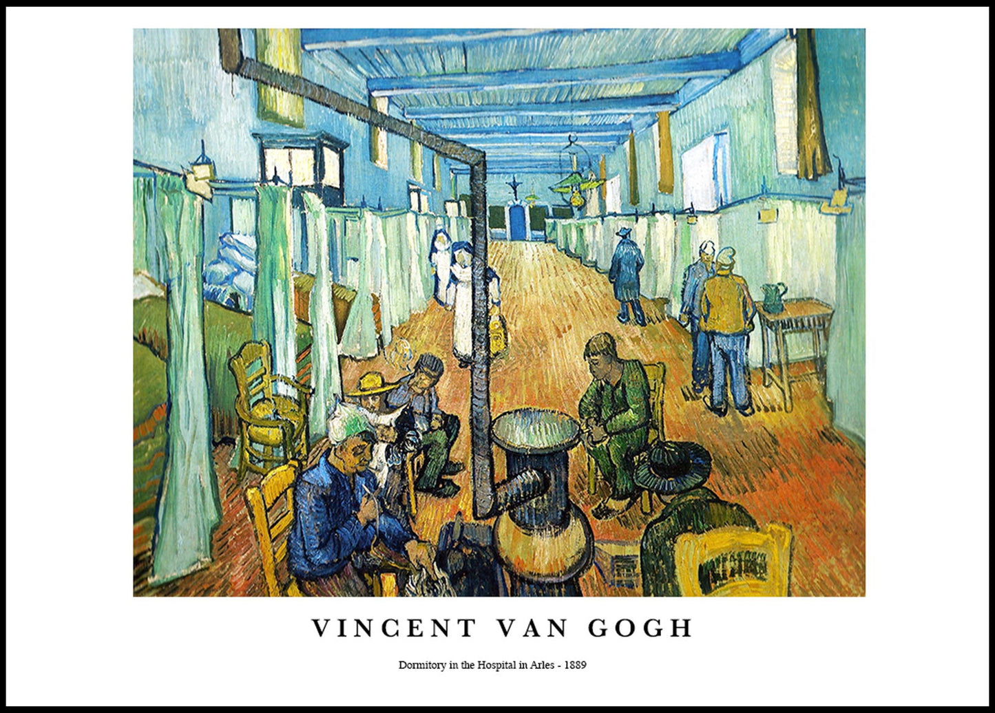 Vincent Van Gogh - Dormitory in the Hospital in Arles Poster - Hakyarts