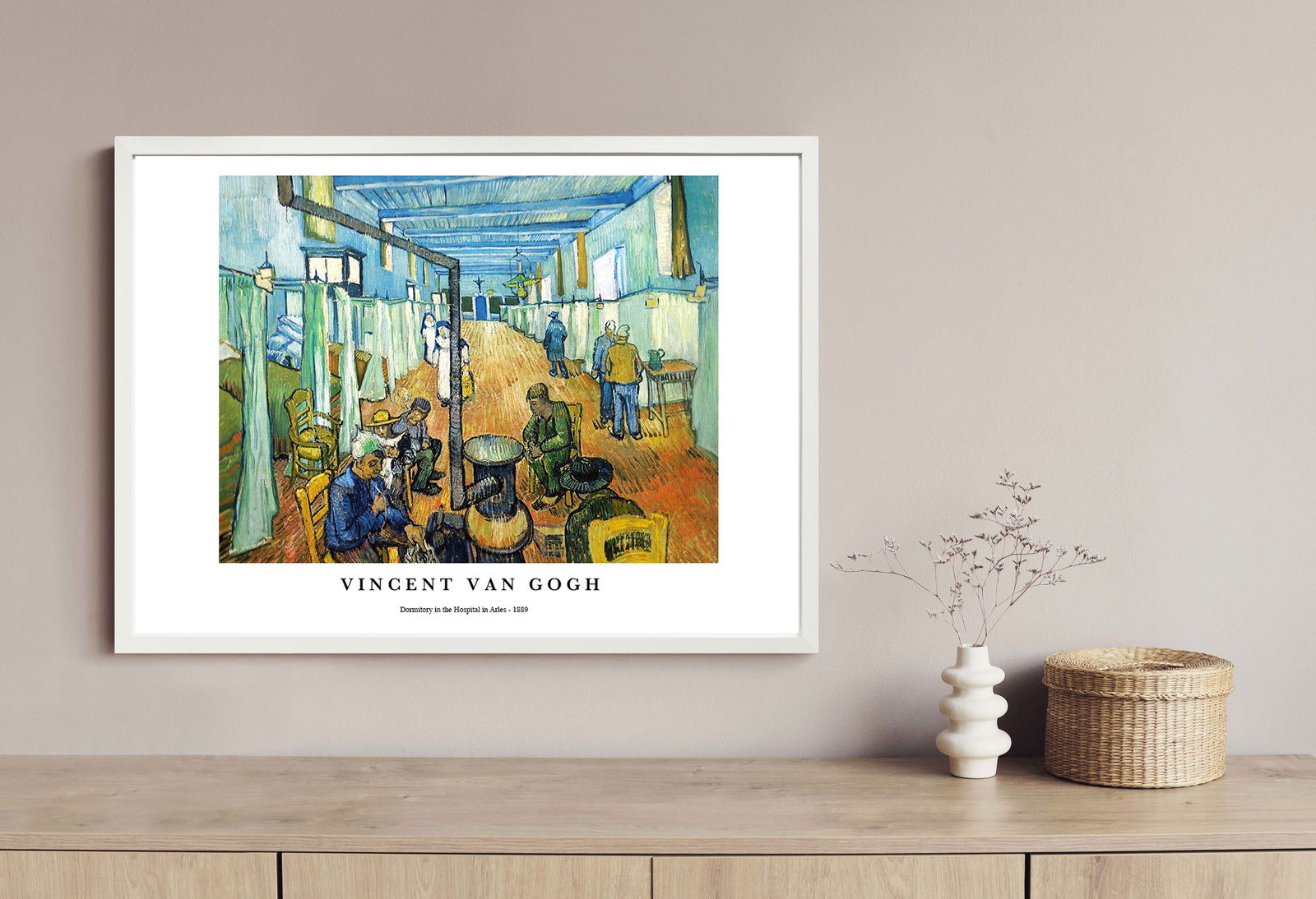 Vincent Van Gogh - Dormitory in the Hospital in Arles Poster - Hakyarts