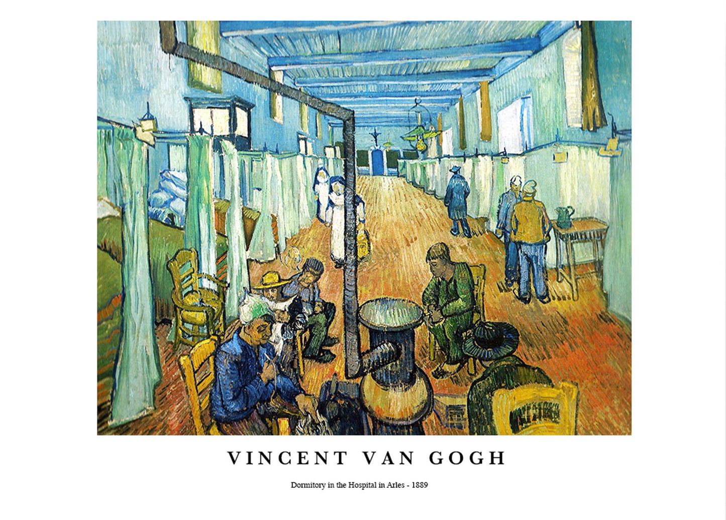 Vincent Van Gogh - Dormitory in the Hospital in Arles Poster - Hakyarts