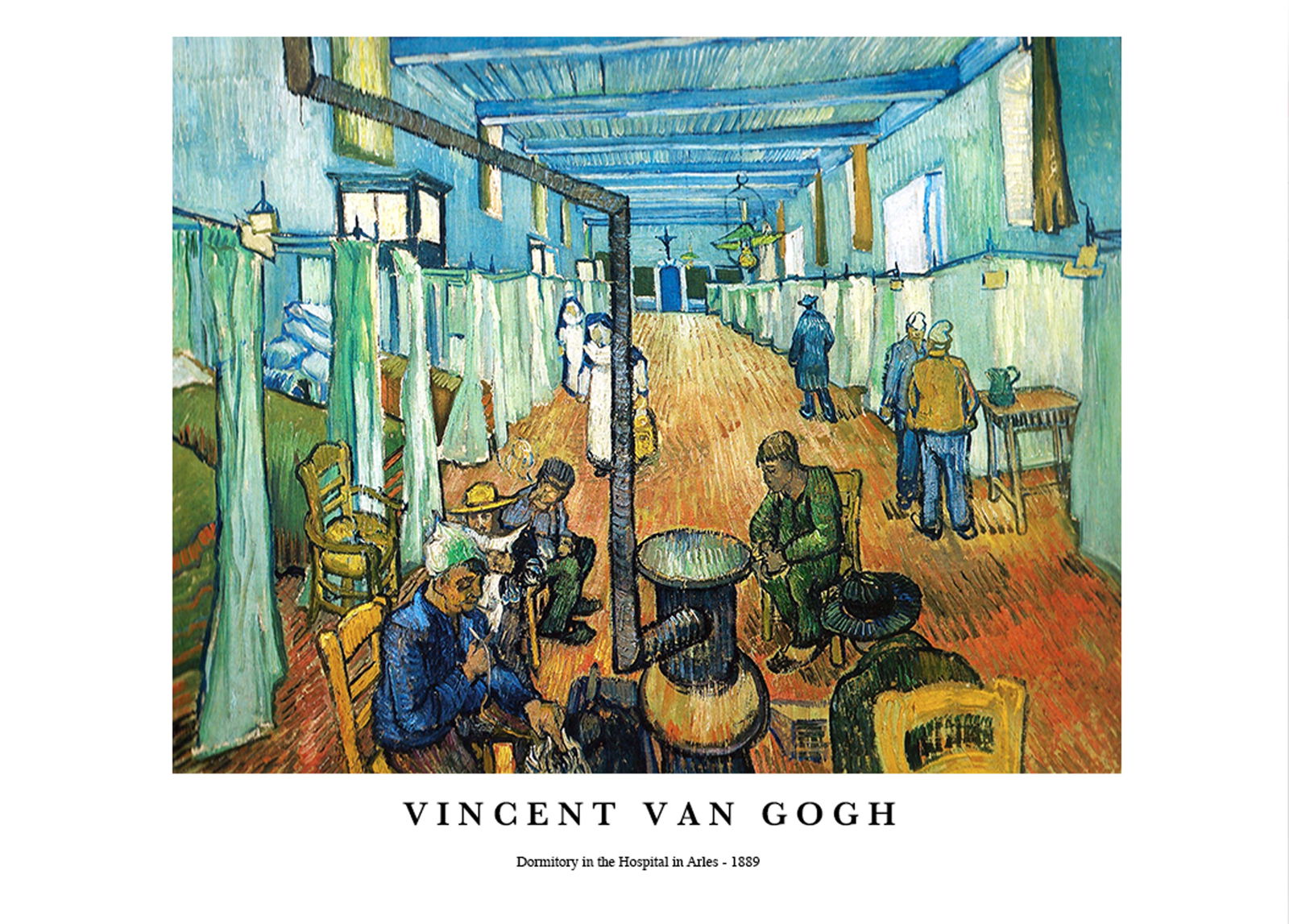 Vincent Van Gogh - Dormitory in the Hospital in Arles Poster - Hakyarts