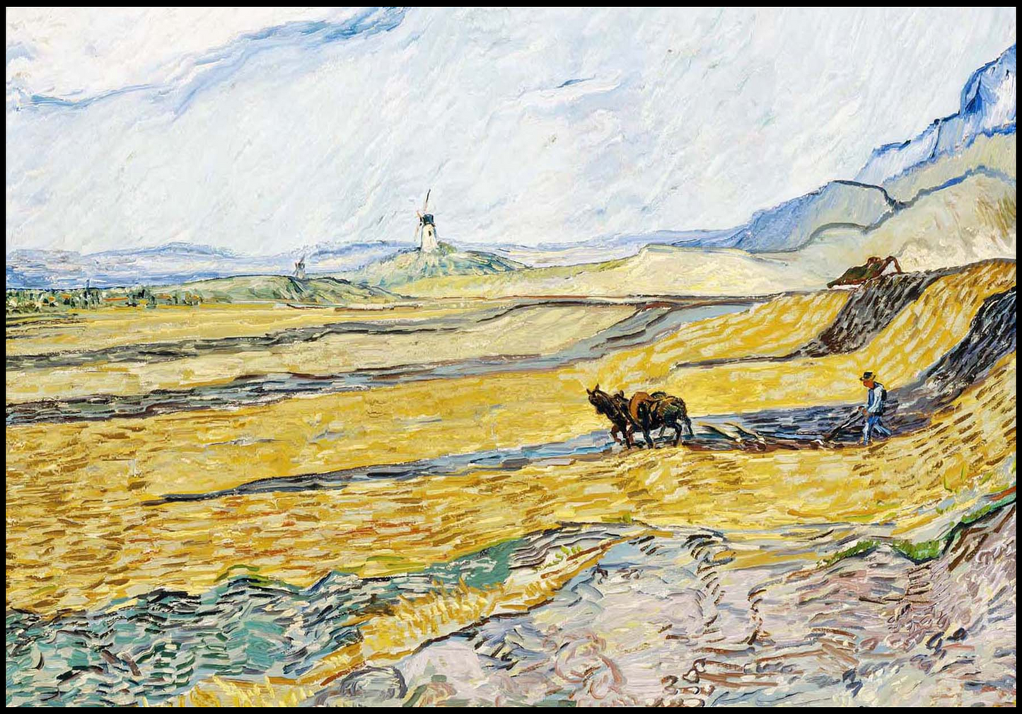 Vincent Van Gogh - Enclosed Field with Ploughman - Hakyarts