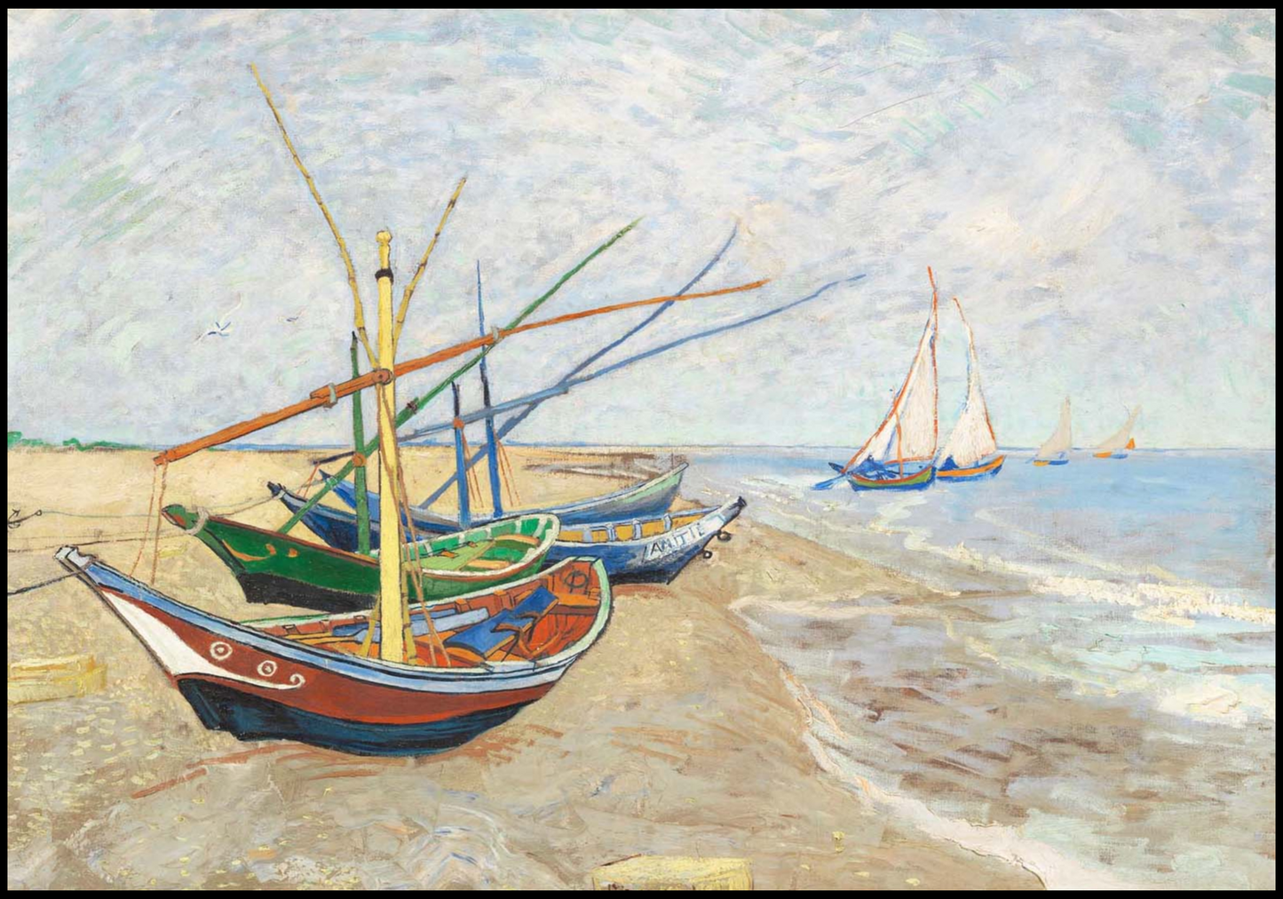 Vincent Van Gogh - Fishing Boats on the Beach at Saintes-Maries - Hakyarts