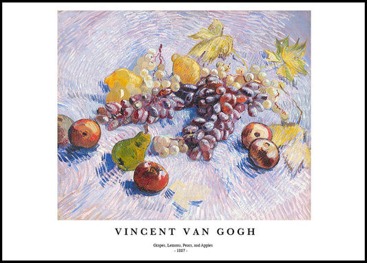 Vincent Van Gogh - Grapes, Lemons, Pears, and Apples Poster - Hakyarts