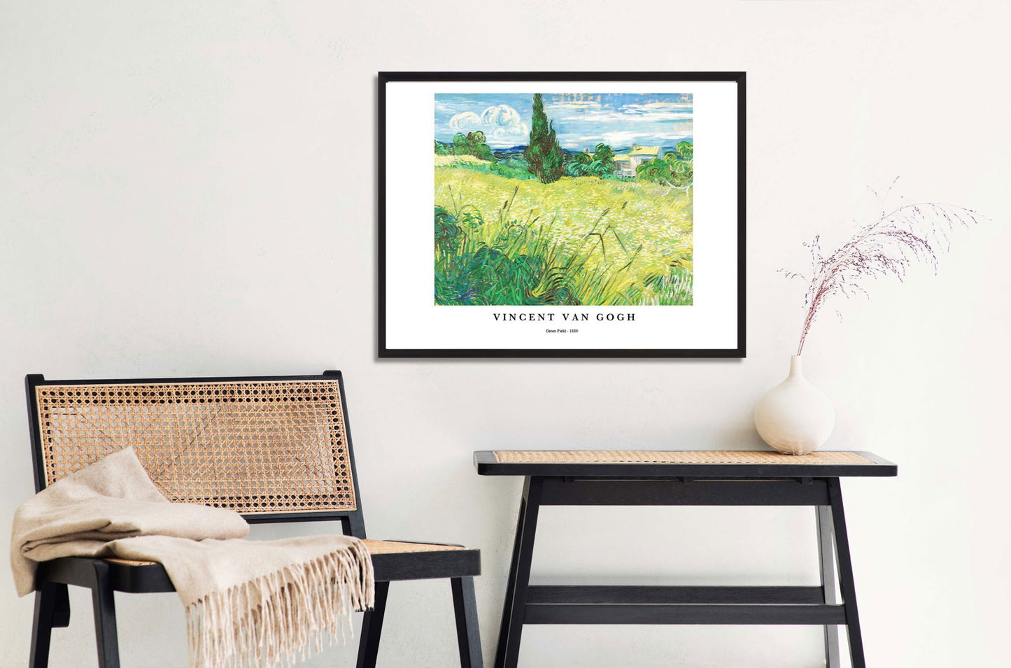 Vincent Van Gogh - Green Field Poster - Hakyarts