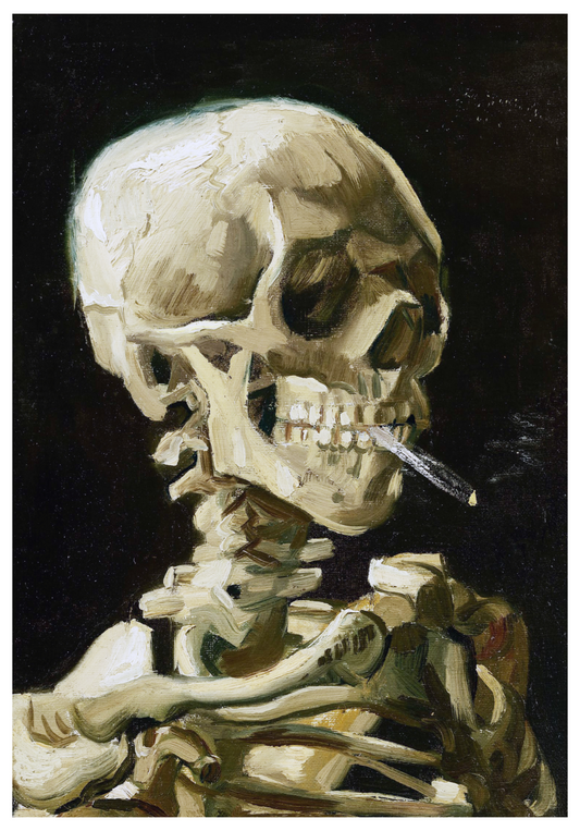 Vincent Van Gogh - Head of a Skeleton with a Burning Cigarette - Hakyarts