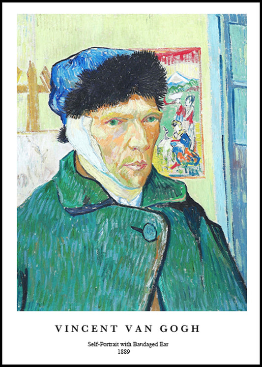 Vincent Van Gogh - Self-Portrait with Bandaged Ear Poster - Hakyarts