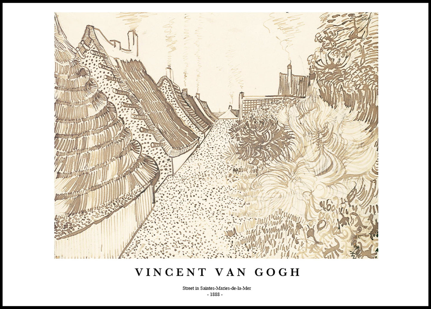 Vincent Van Gogh - Street in Saintes-Maries-de-la-Mer - Hakyarts