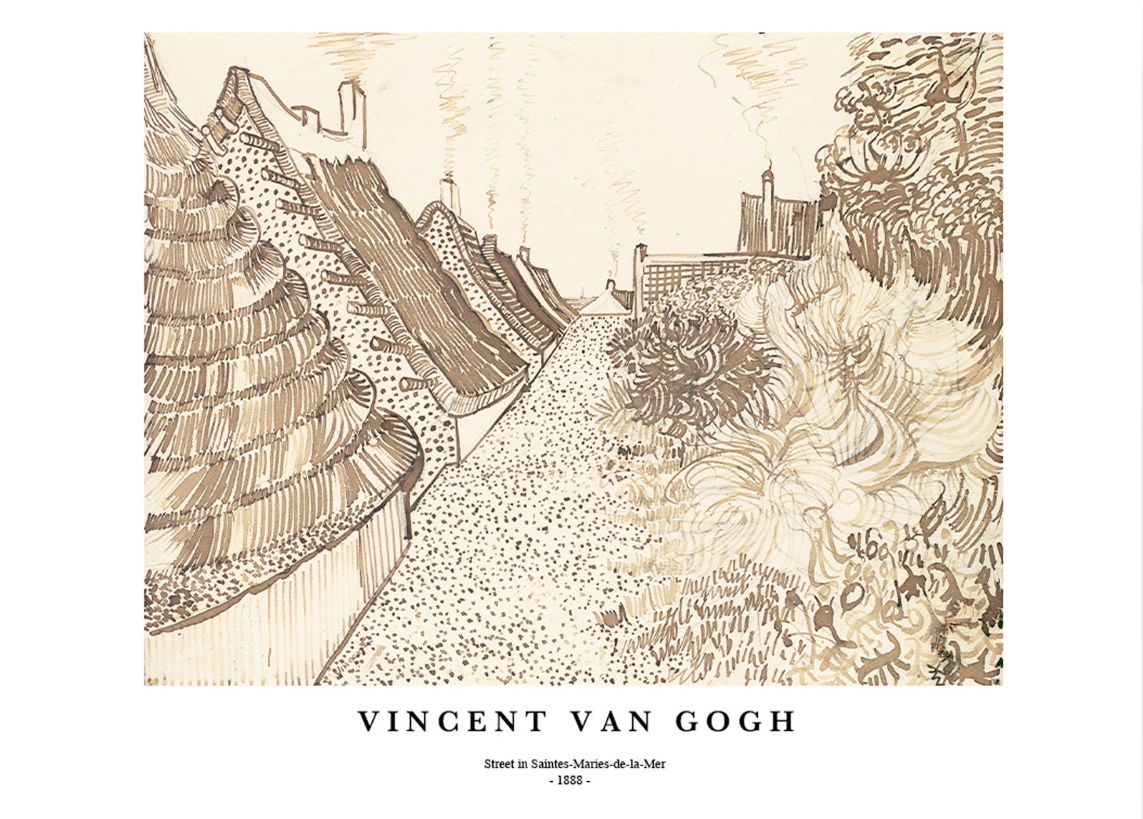 Vincent Van Gogh - Street in Saintes-Maries-de-la-Mer - Hakyarts