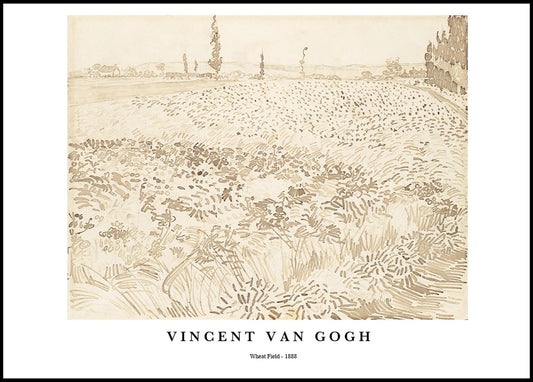 Vincent Van Gogh - Wheat Field Poster - Hakyarts