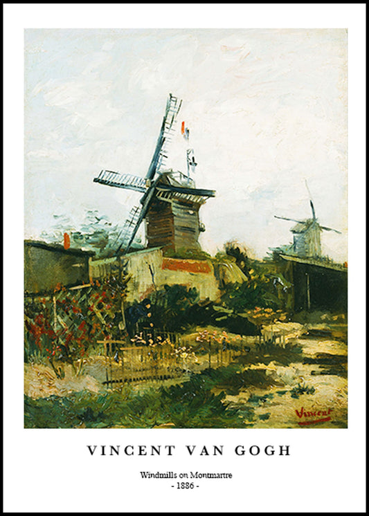 Vincent Van Gogh - Windmills on Montmartre Poster - Hakyarts