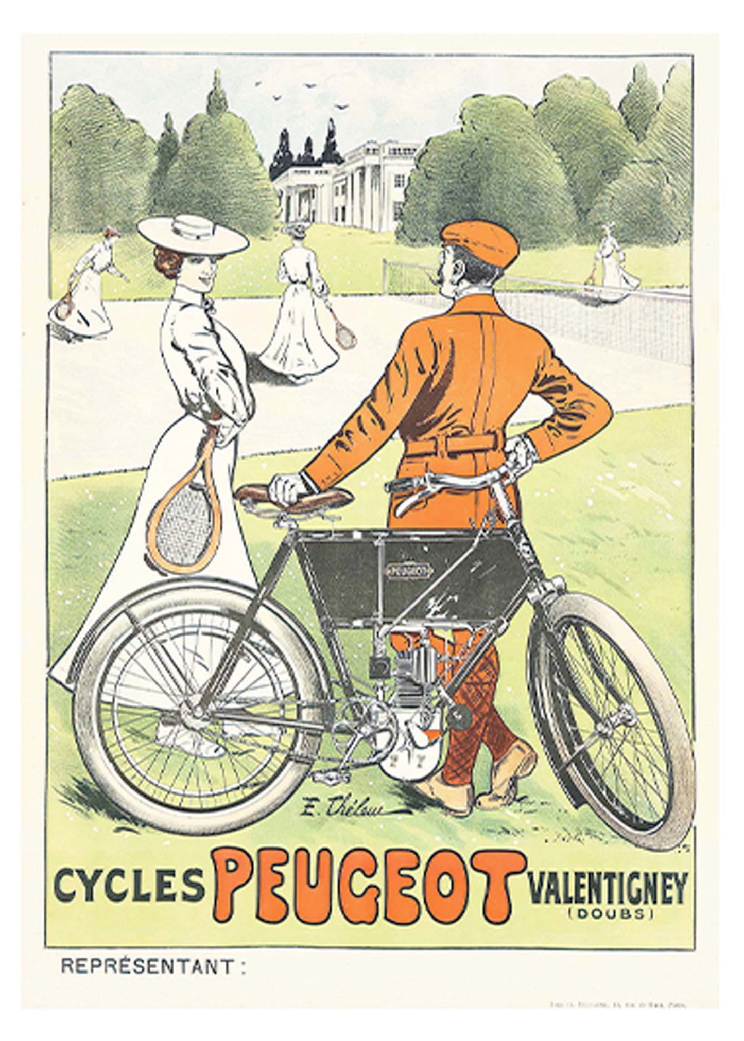 Vintage Cycles Peugeot Poster - Hakyarts