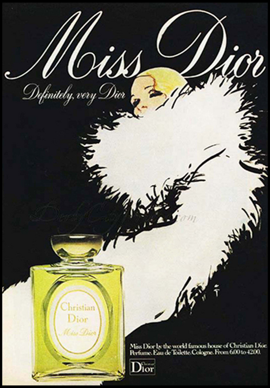 Vintage Miss Dior Poster - Hakyarts