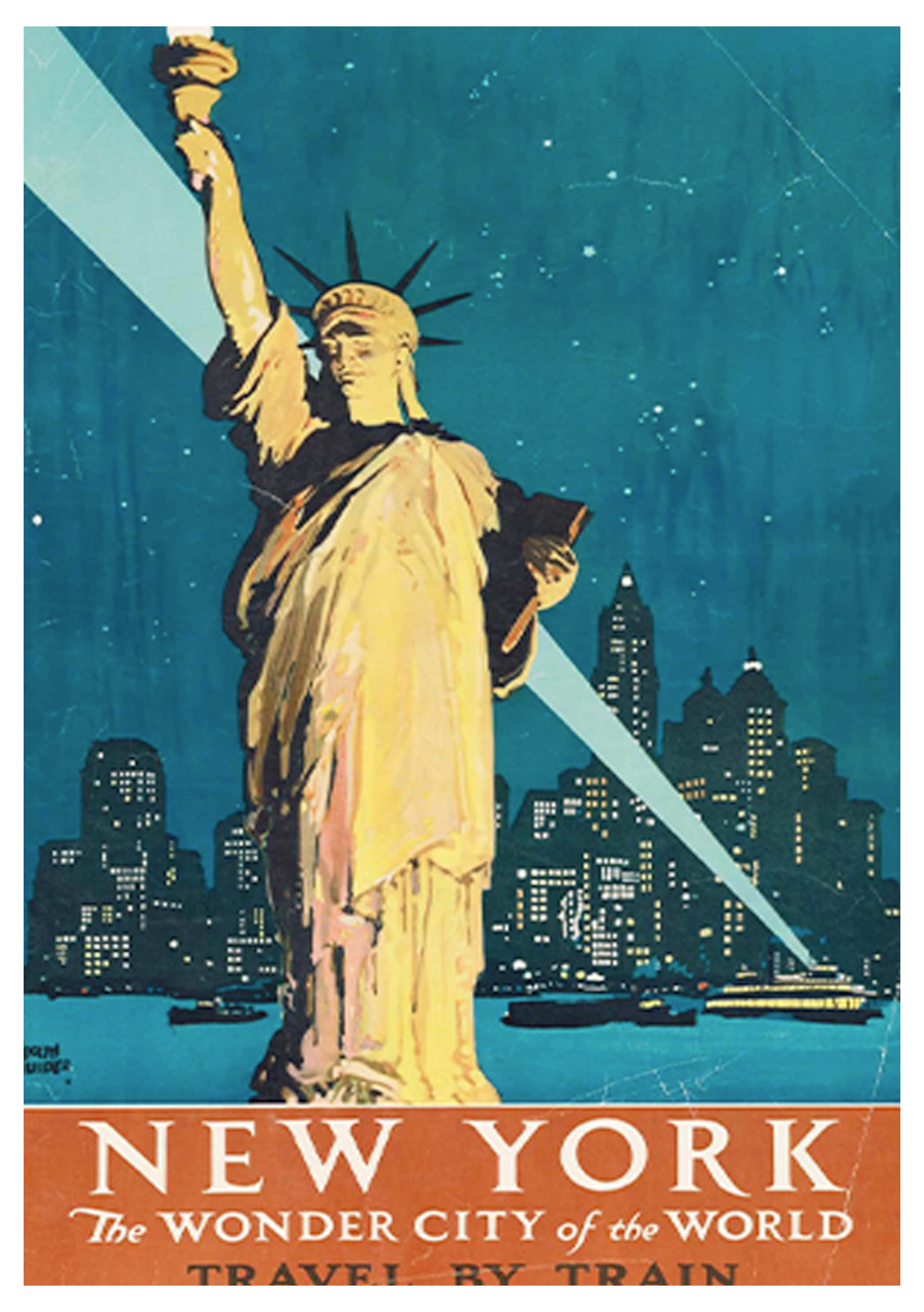 Vintage New York Travel Poster - Hakyarts