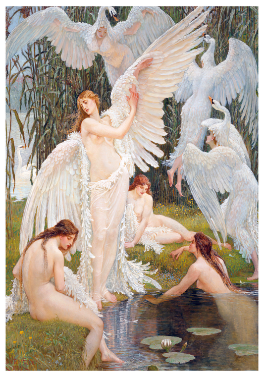 Walter Crane - The Swan Maidens - Hakyarts