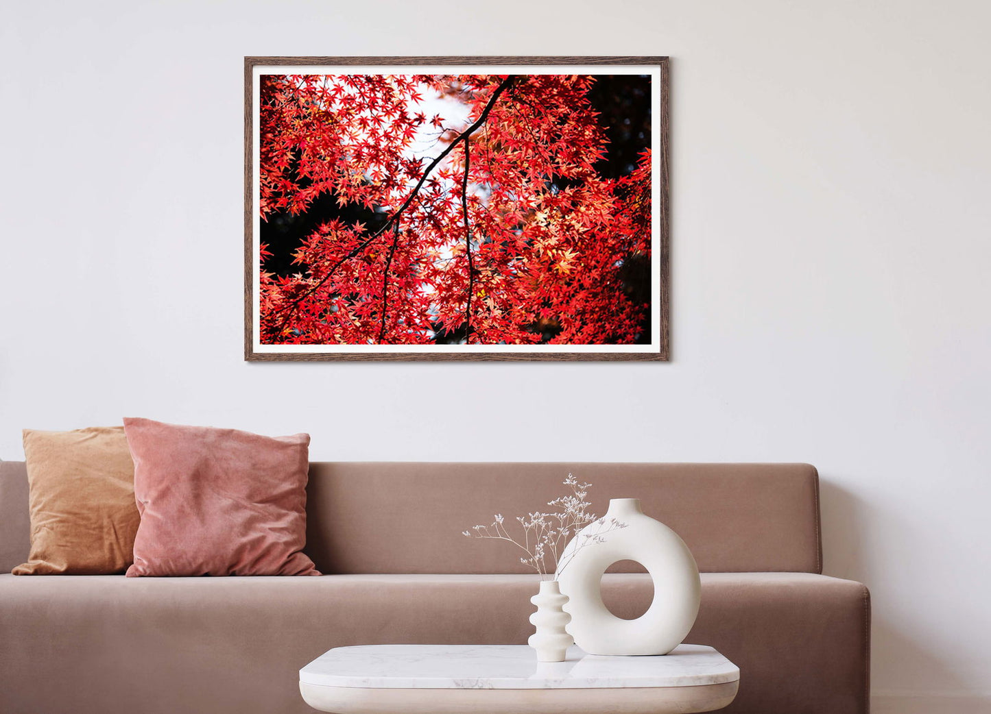 Warm Red Leaves Poster - Hakyarts