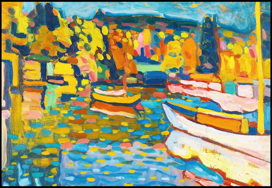 Wassily Kandinsky - Study For Autumn Landscape With Boats - Hakyarts