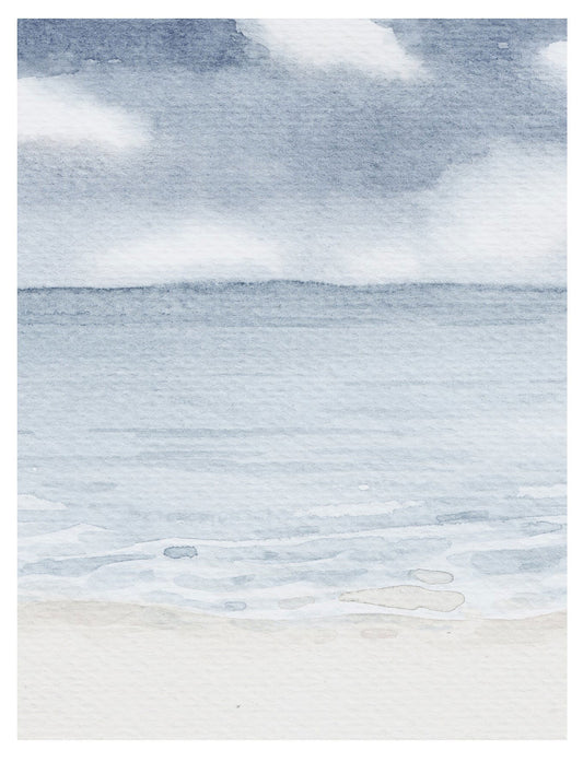 Watercolor Calm Sea Poster - Hakyarts