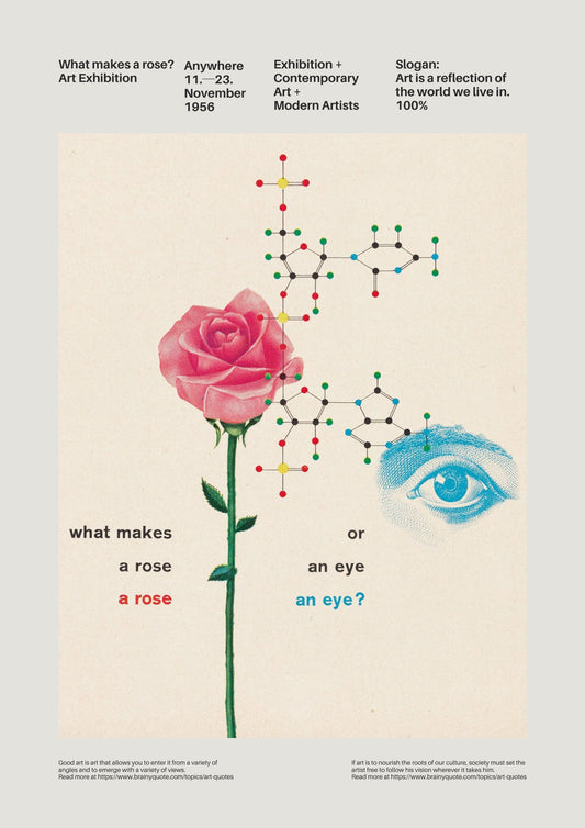 What Makes a Rose ? Art Exhibition Poster - Hakyarts