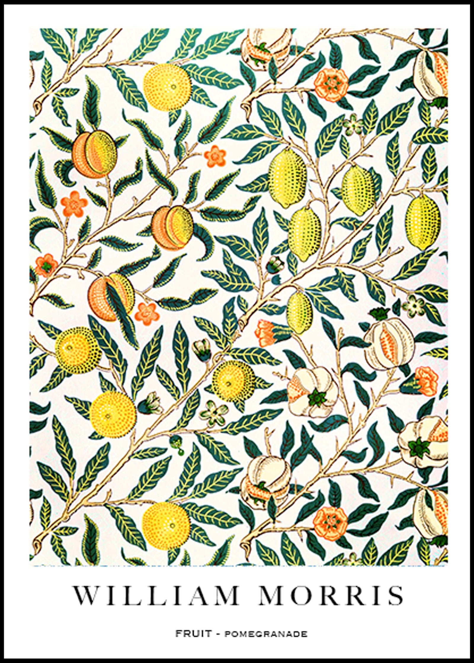 William Morris - Fruit - Pomegranate Poster - Hakyarts