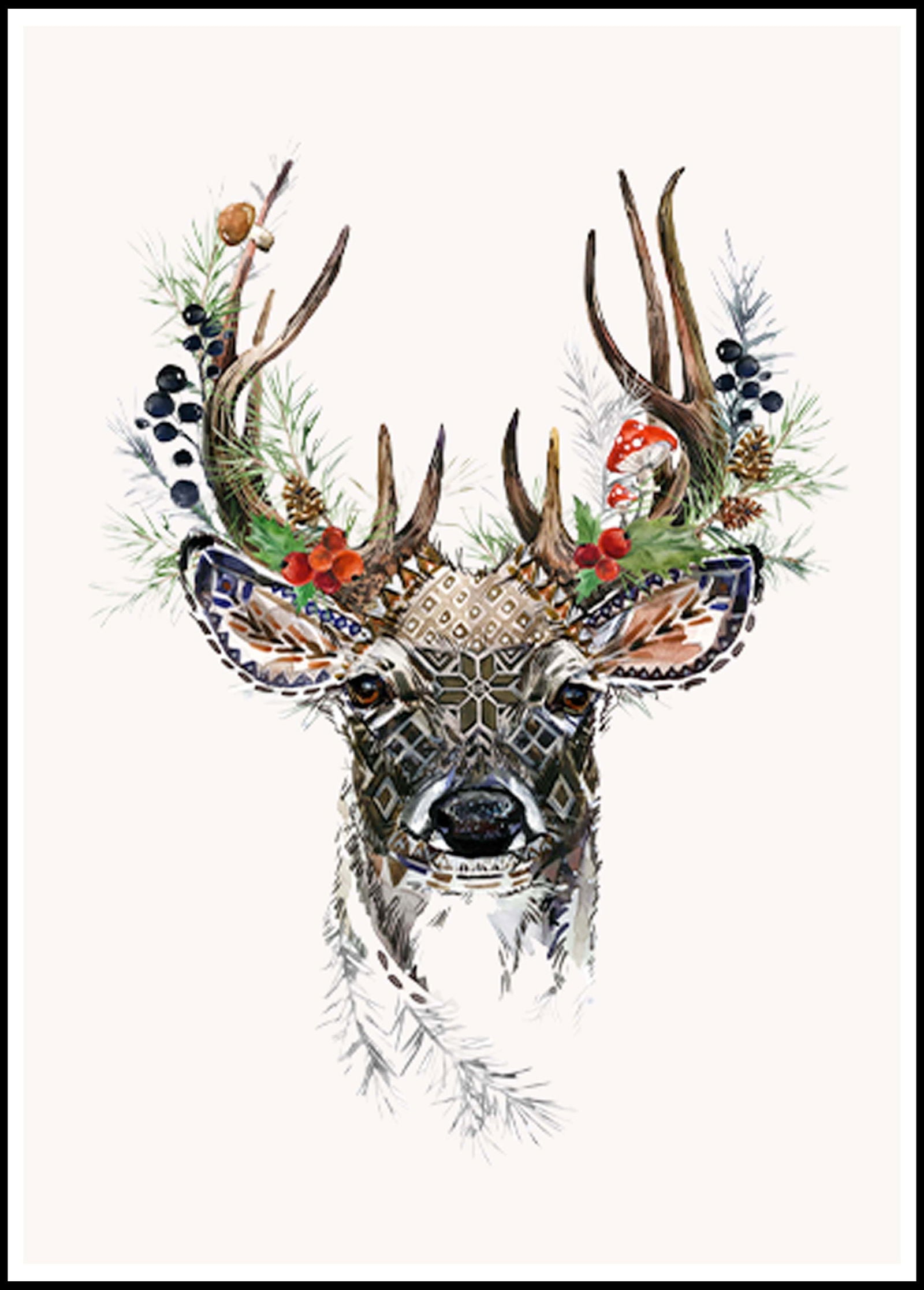 Winter Deer Poster - Hakyarts