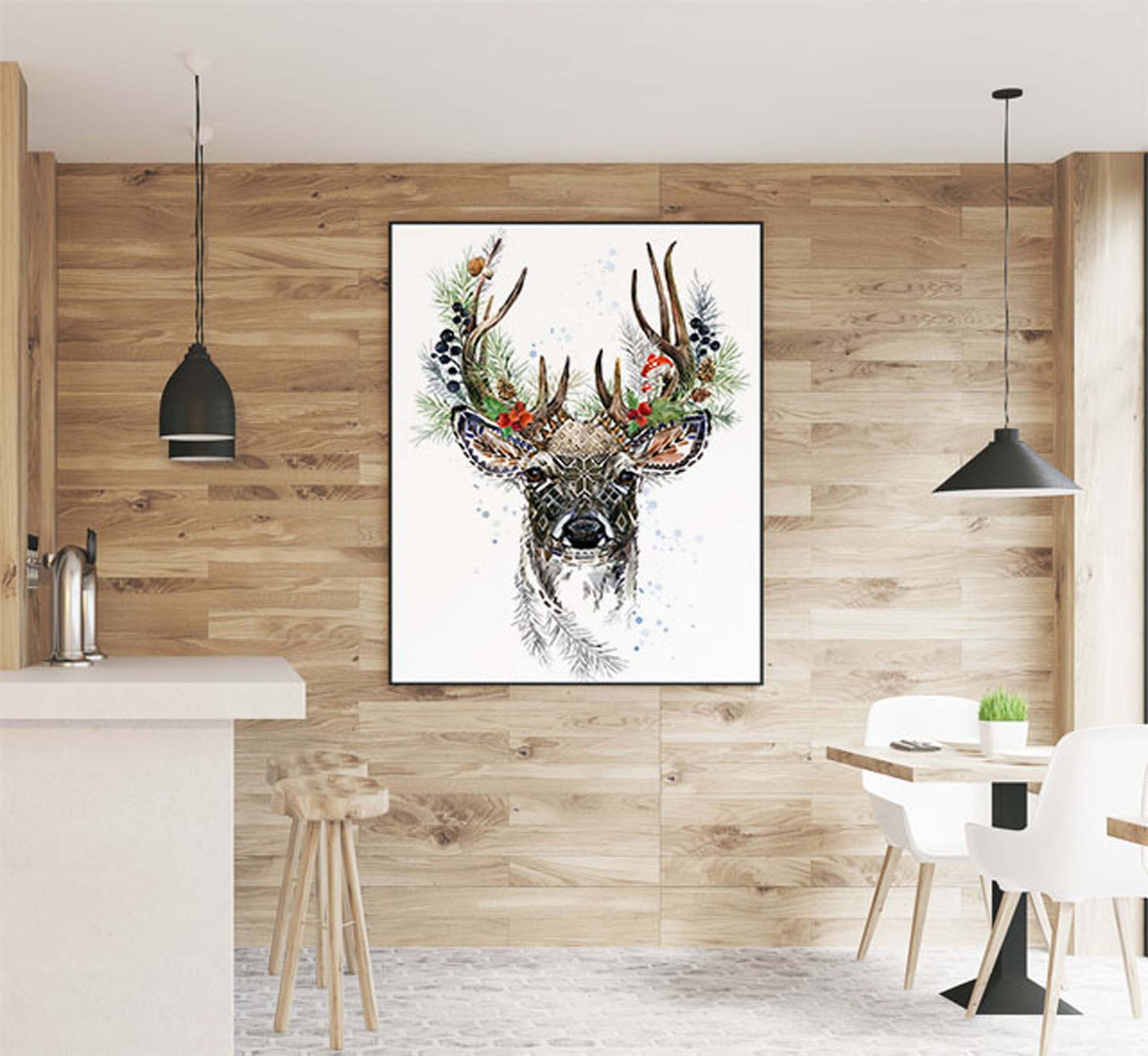 Winter Deer Poster - Hakyarts