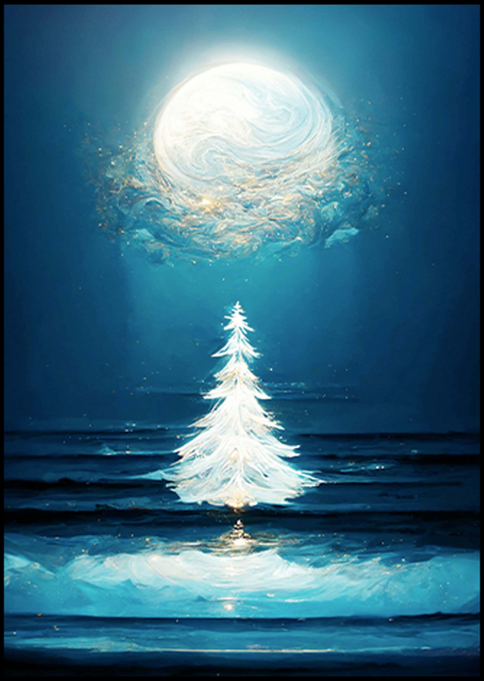 Winter Pine Tree Poster - Hakyarts