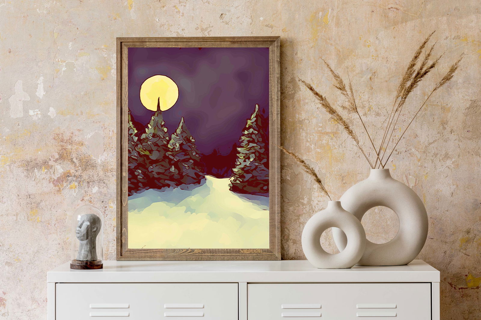 Winter Pine Trees Poster - Hakyarts