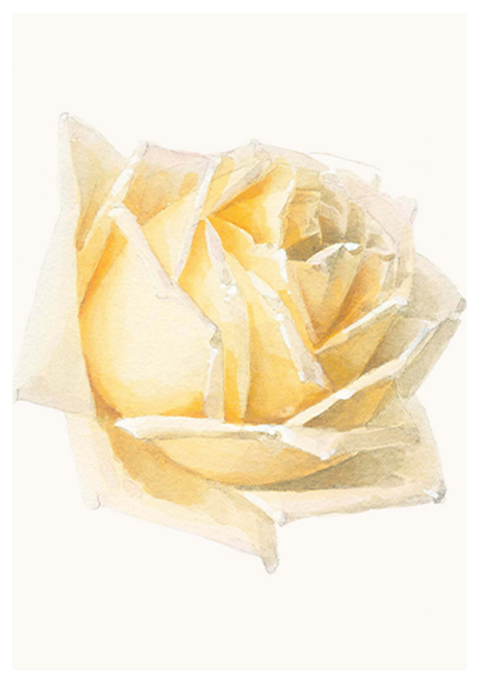 Yellow Floral Rose Poster - Hakyarts