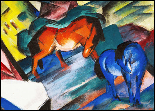Franz Marc - Two Cats, Blue and Yellow