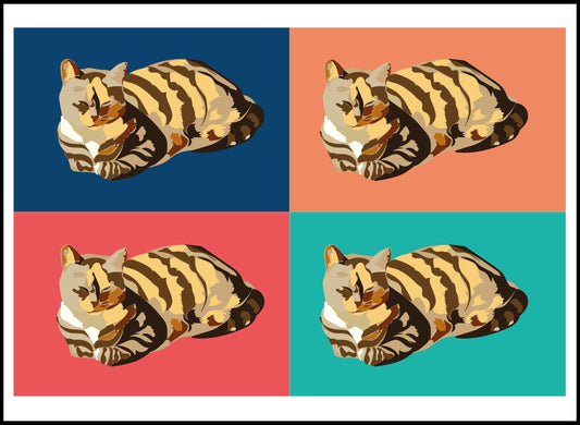 Andy Wharhol Style - Cats Poster